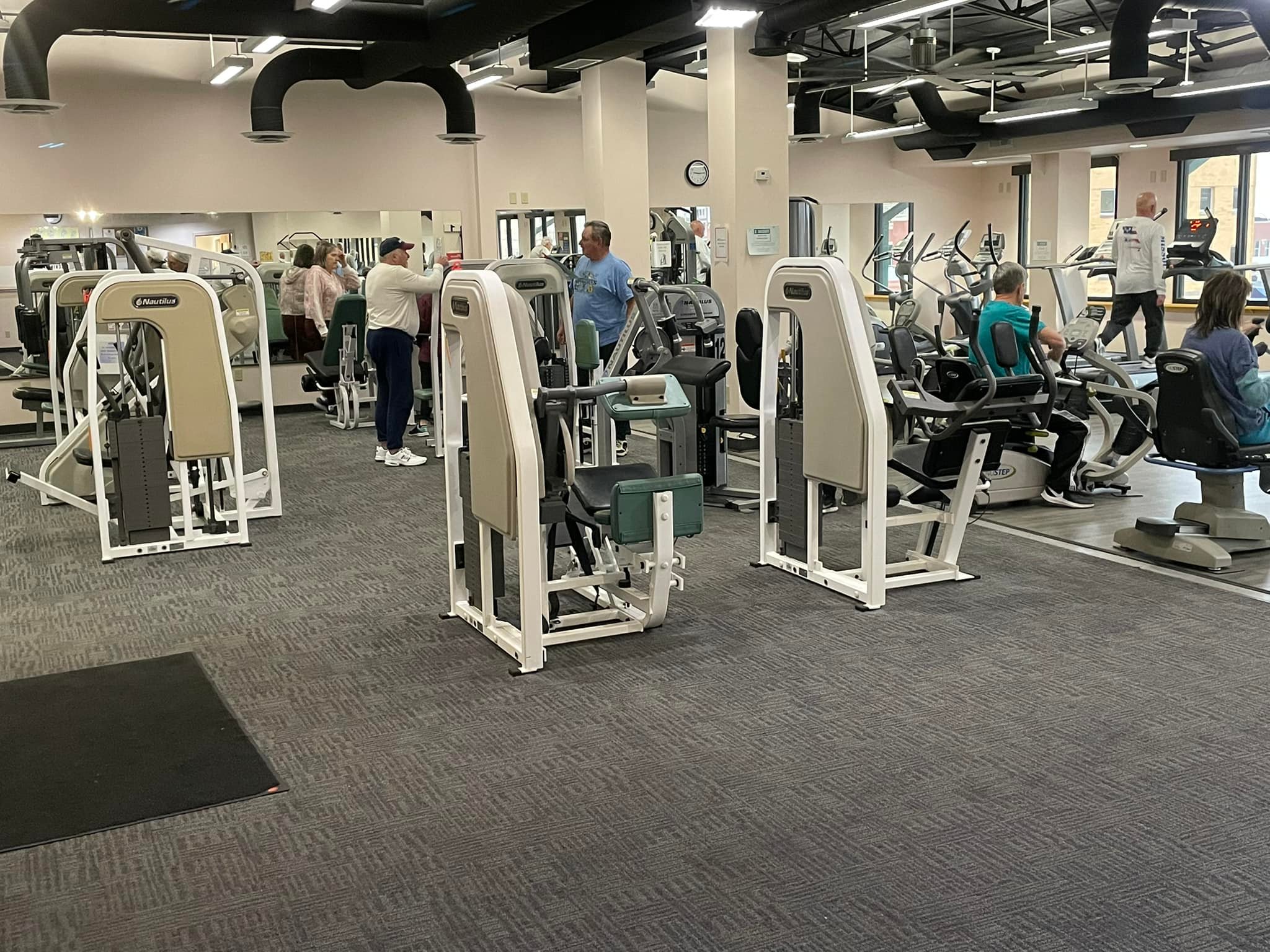 Photo of the Nautilus weight stack equipment in the fitness center